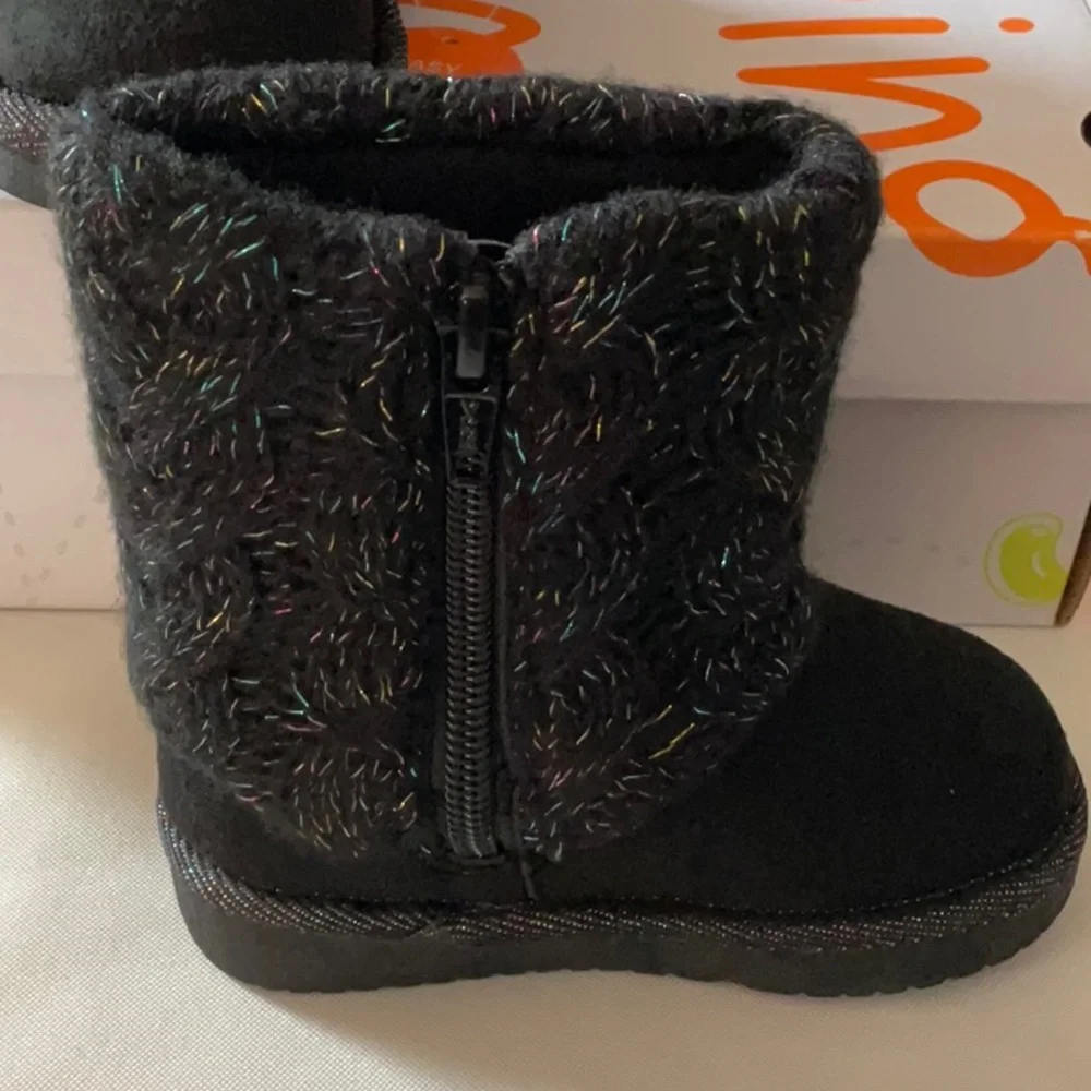 Jumping beans reaggan toddlers Girls‎ winter boots black size 5T